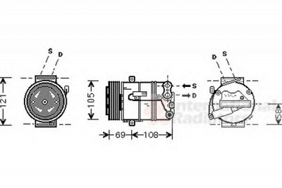 VAN WEZEL 3700k427 -  Компрессор, кондиционер